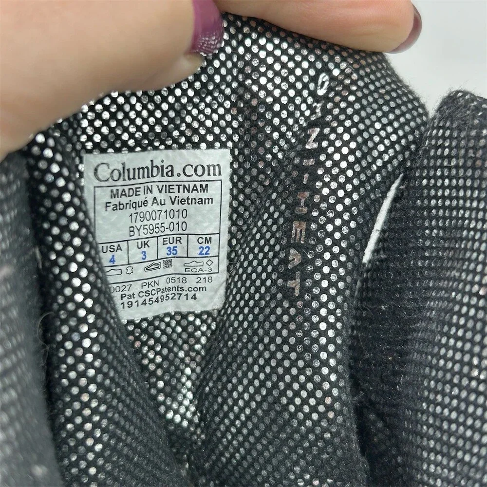 Columbia Bugaboot Plus IV Youth Snow Boots Waterproof Insulated Black/Blue 4